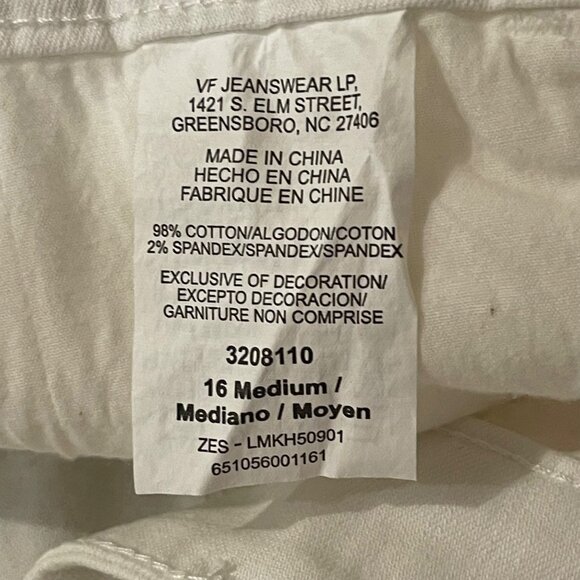 Lee Womens Relaxed Fit Straight Leg White Denim Jeans Size 16 capri - Picture 8 of 11